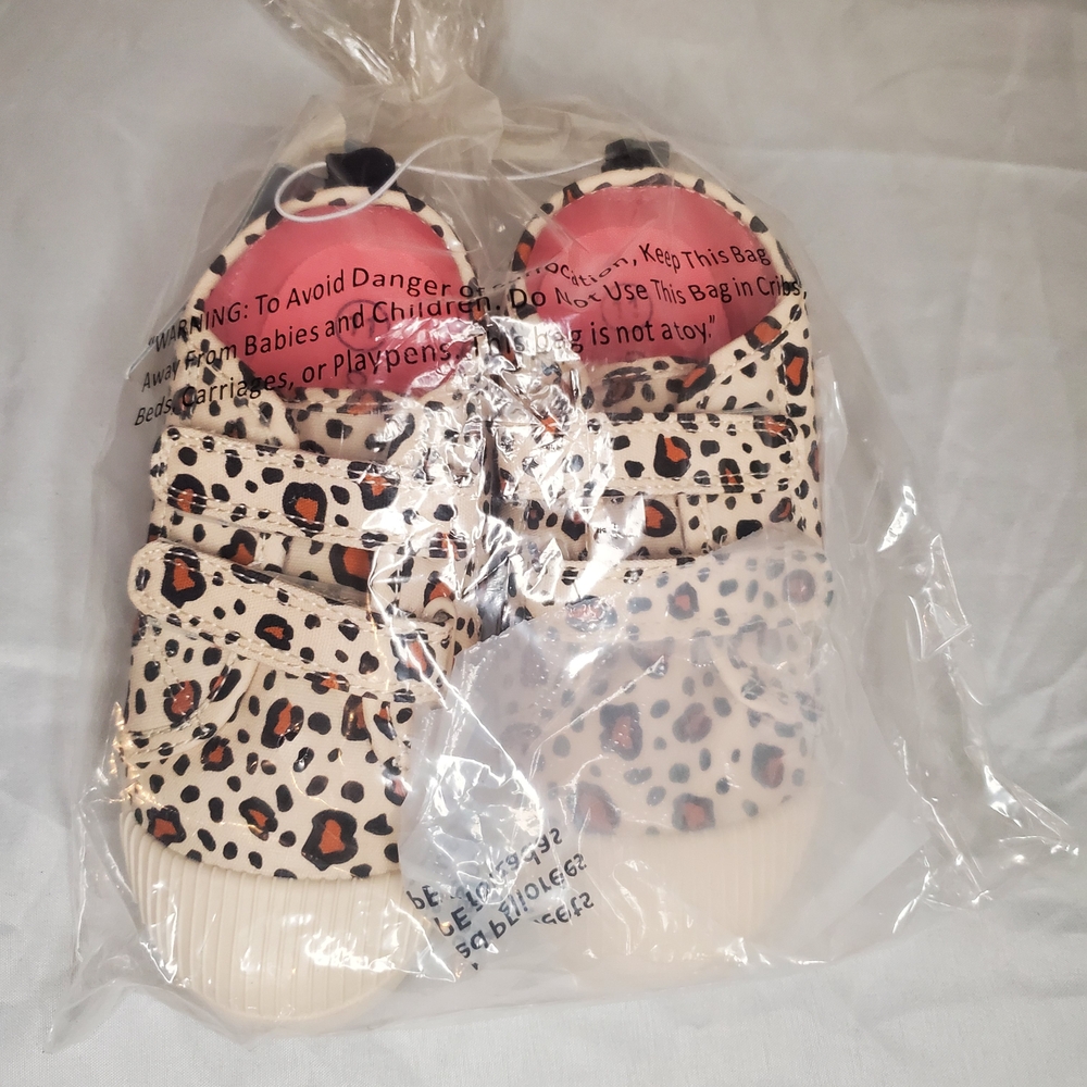 Leopard Print Toddler Sneakers - Pink Lining